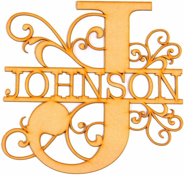 SHAPES OUTLET Custom Wood Letters and Wooden Signs - Wooden Letter J - 10" Monogram Letter “J”