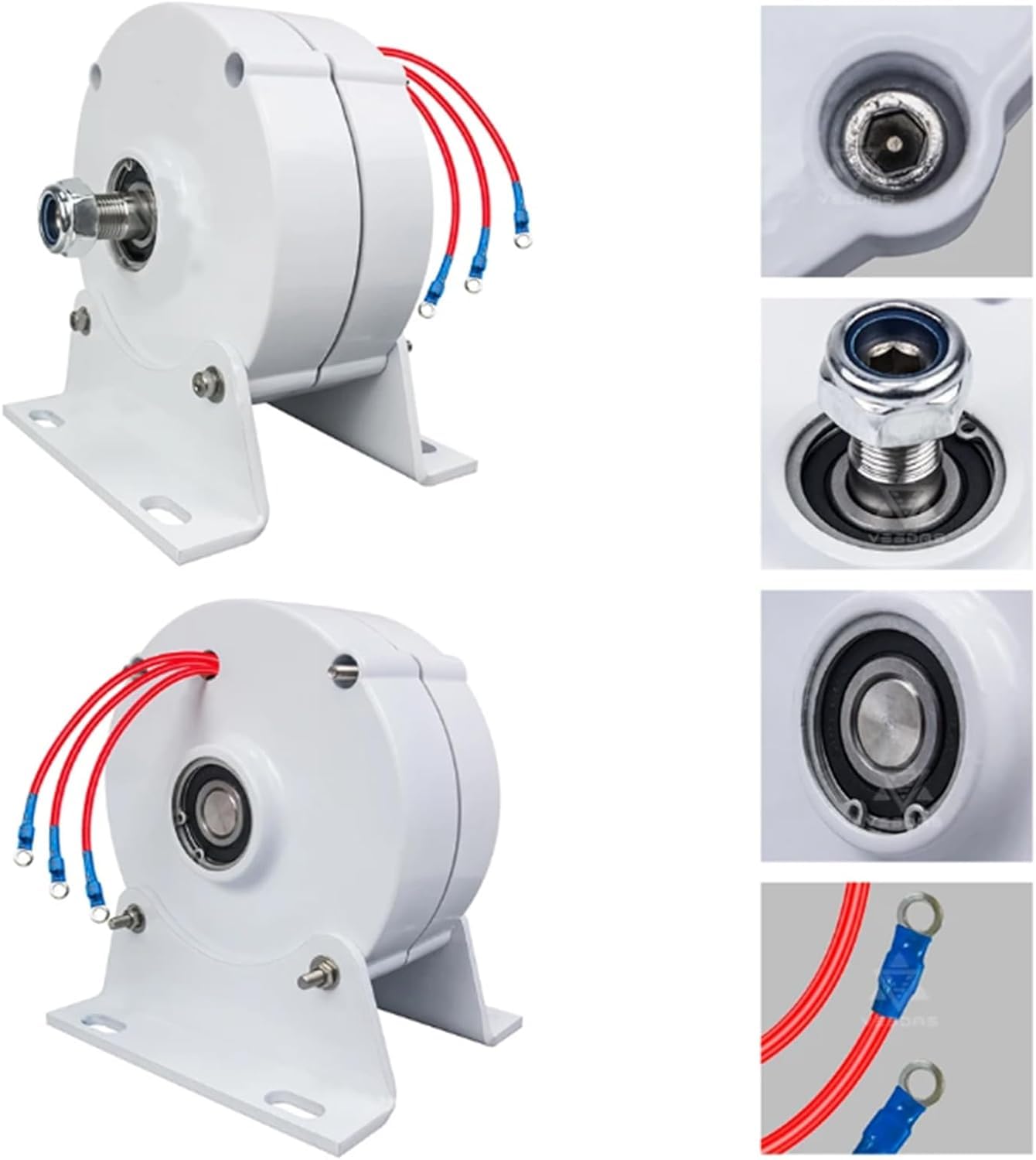 CHRISK 9000W 400R/M Generatore CA trifase Generatore a Magnete Permanente Alternatore a Basso Numero di Giri per generatore a turbina eolica Verticale