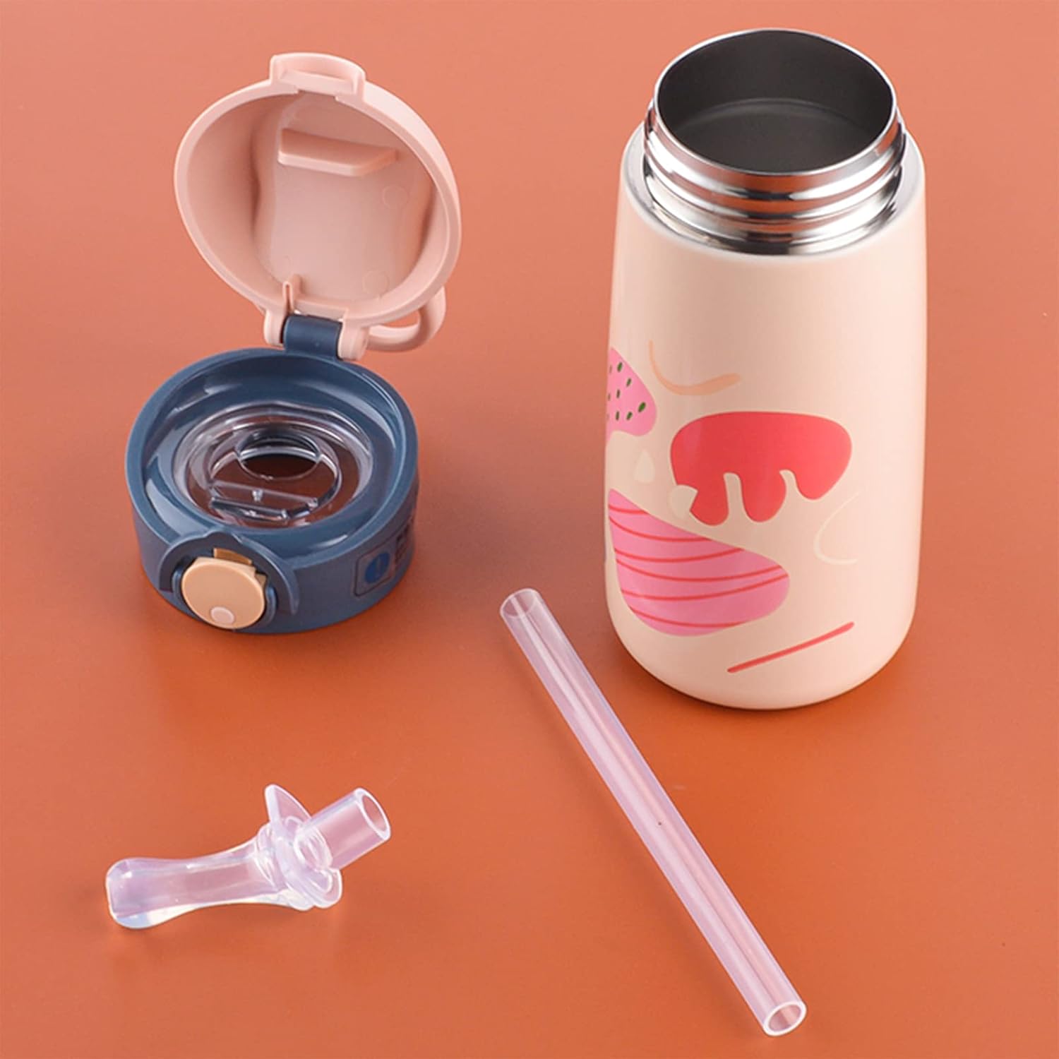 Buy WPOOS Kids Insulated Water Bottle with Straw FlipTop ,Stainless Steel Water Bottles Kids