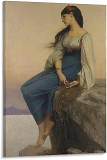 Jules-Joseph Lefebvre Graziella Art Poster Canvas Painting Decor Wall Print Photo Home Modern Decorative Posters Framed/Unframed 08x12inch(20x30cm)
