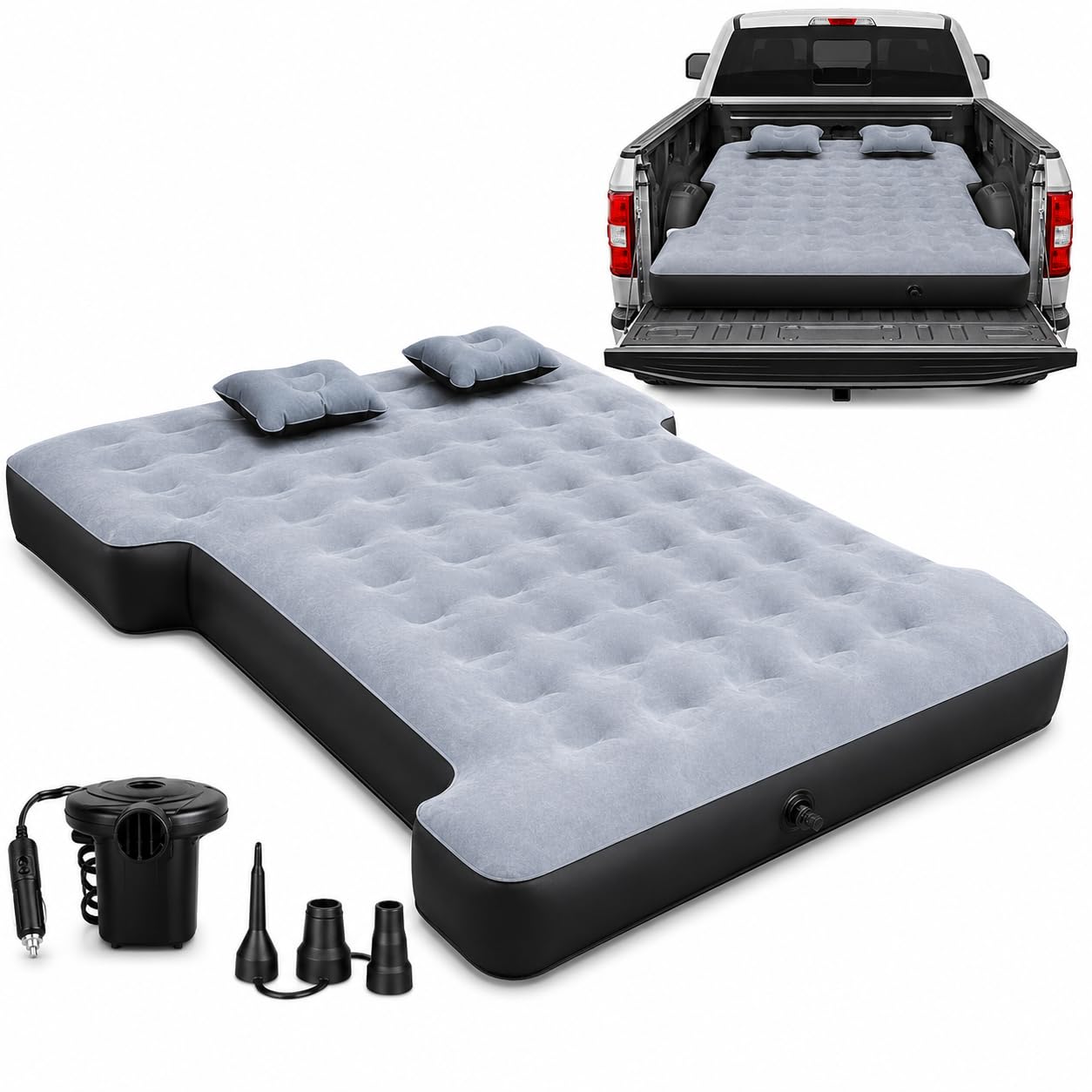 Matelas gonflable pour benne pick-up de 6-6.5 pieds avec pompe électrique