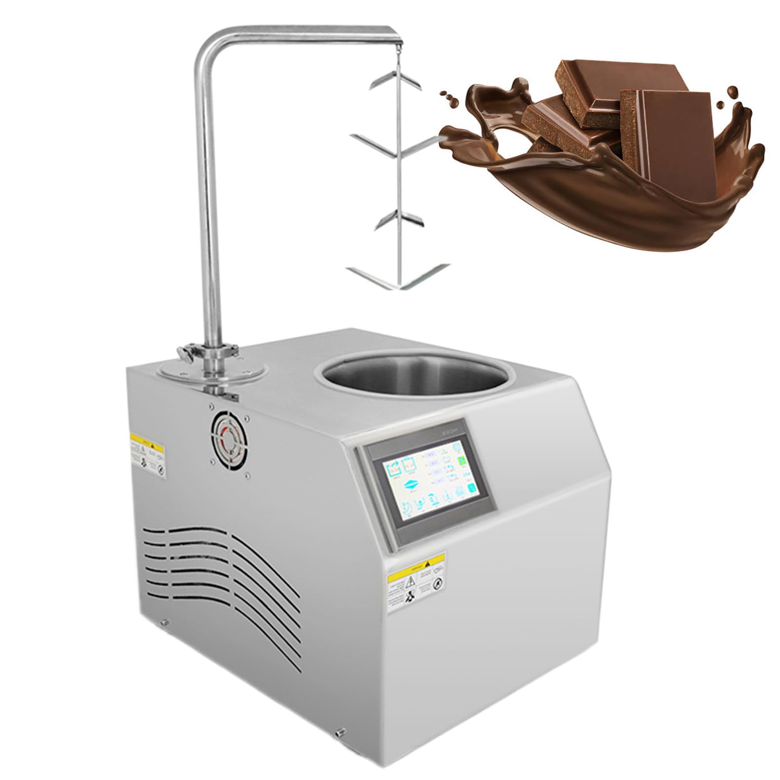 YXYLJOZ Commercial Chocolate Fountain Machine, Chocolate Melting Tempering Machine, Commercial Hot Chocolate Heater, 7L, Perfect for Chocolate Bar