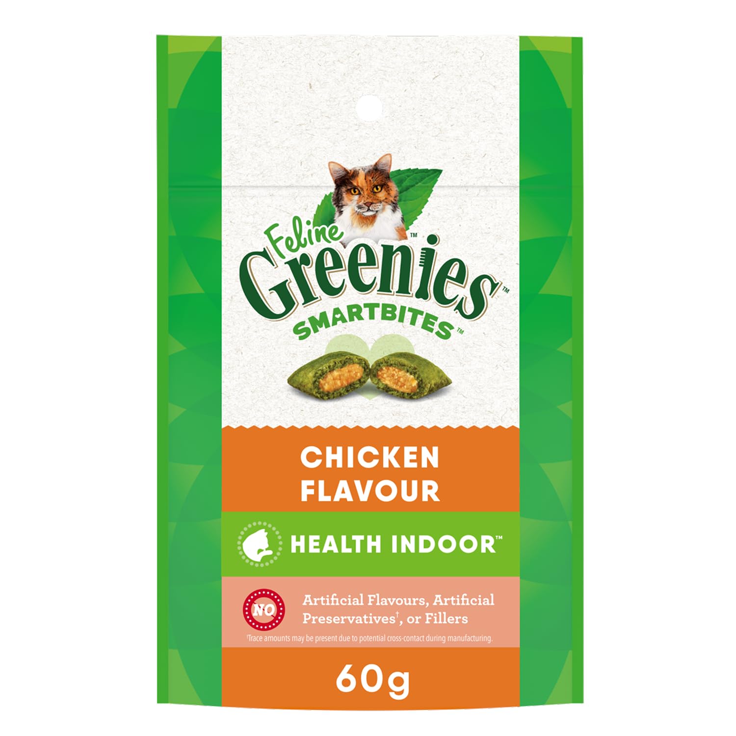 GREENIES Feline SMARTBITES Cat Treats Natural Dental Care, Chicken Flavour, 2.1oz Pouch image 6