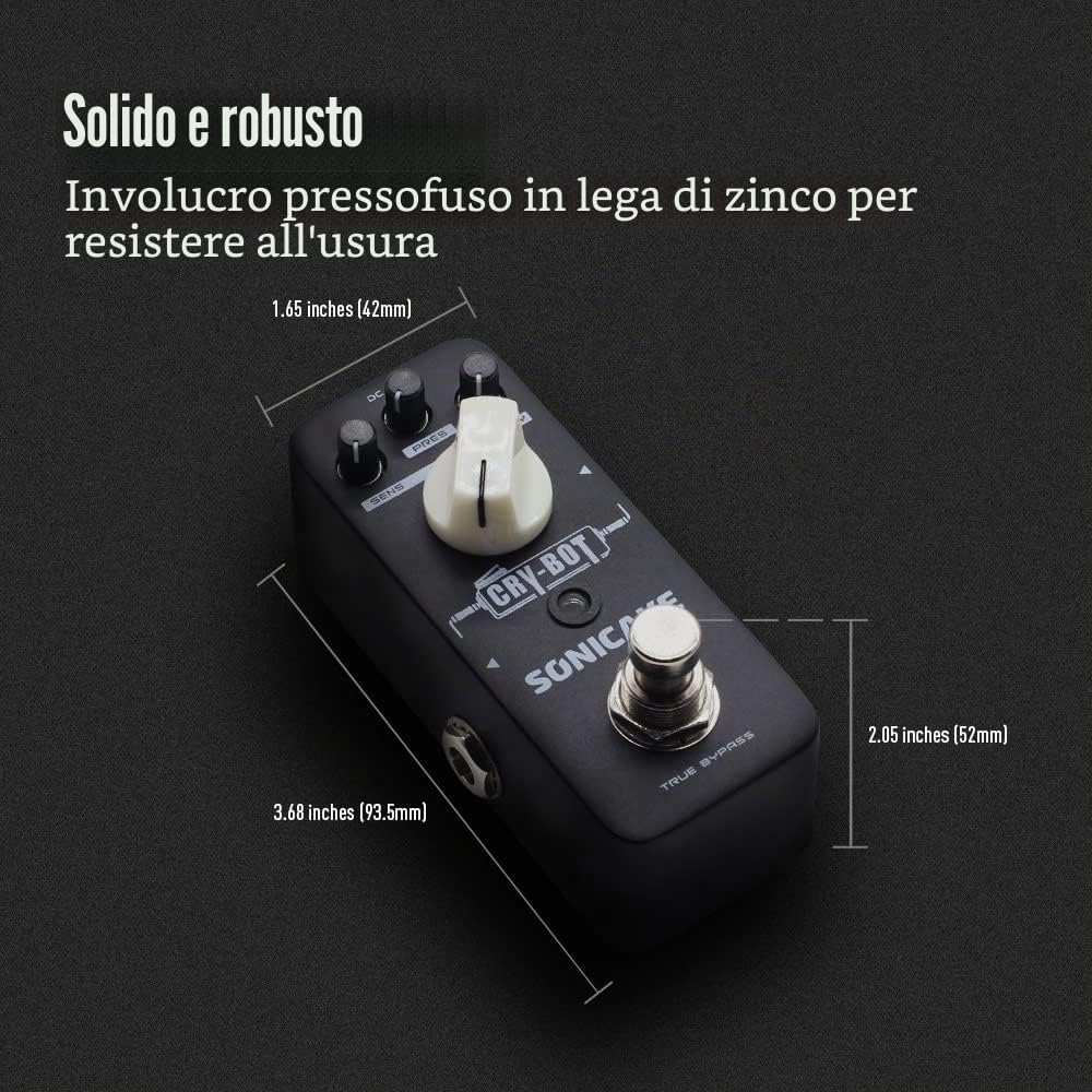 SONICAKE Auto Wah Pedale Effetto Pedale per Chitarra Bass Filtro di Inviluppo funky Cry-Bot