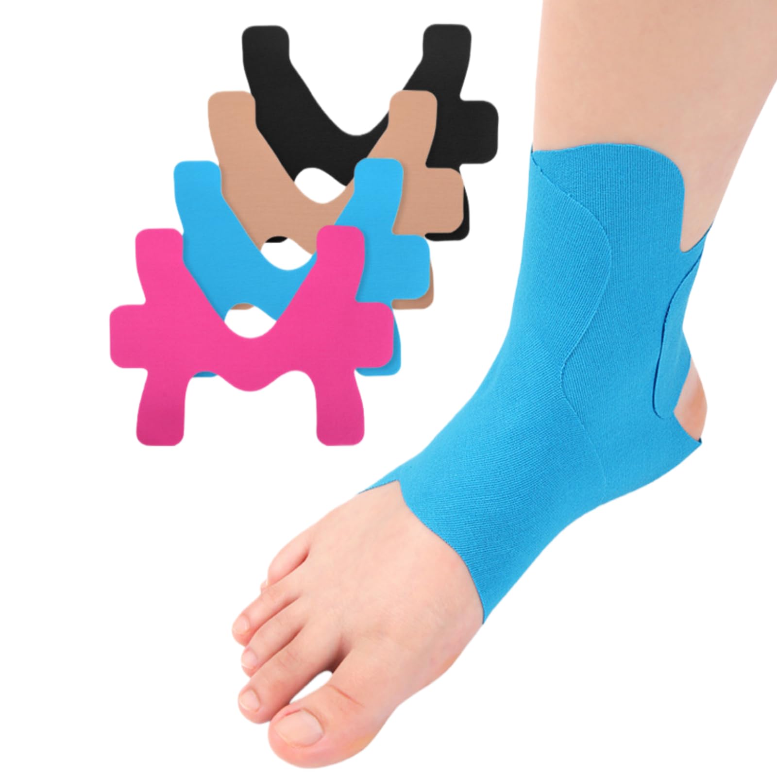 Flex Pro-Bandes pourchevilles，Bande kinésiologique imperméable, offrant Un Soutien élastique idéal, adaptée à Une Utilisation Sportive