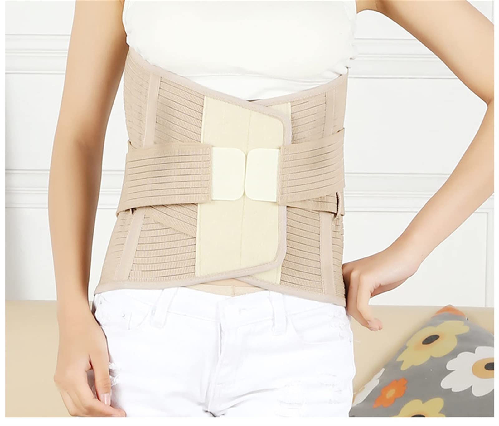 TTDGYYXW Post-cirugía Tirantes para la Espalda Cinturón de Soporte Lumbar Hombres y Mujeres Cintura de descompresión ampliada Férulas para el Abdomen Eslingas Fajas Corrector para Personas Mayores de