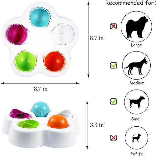 Miniatura 2 de Rompecabezas para perros juguetes interactivos de dispensación de alimentos juguetes para perros cachorros rompecabezas alimentador lento perfecto