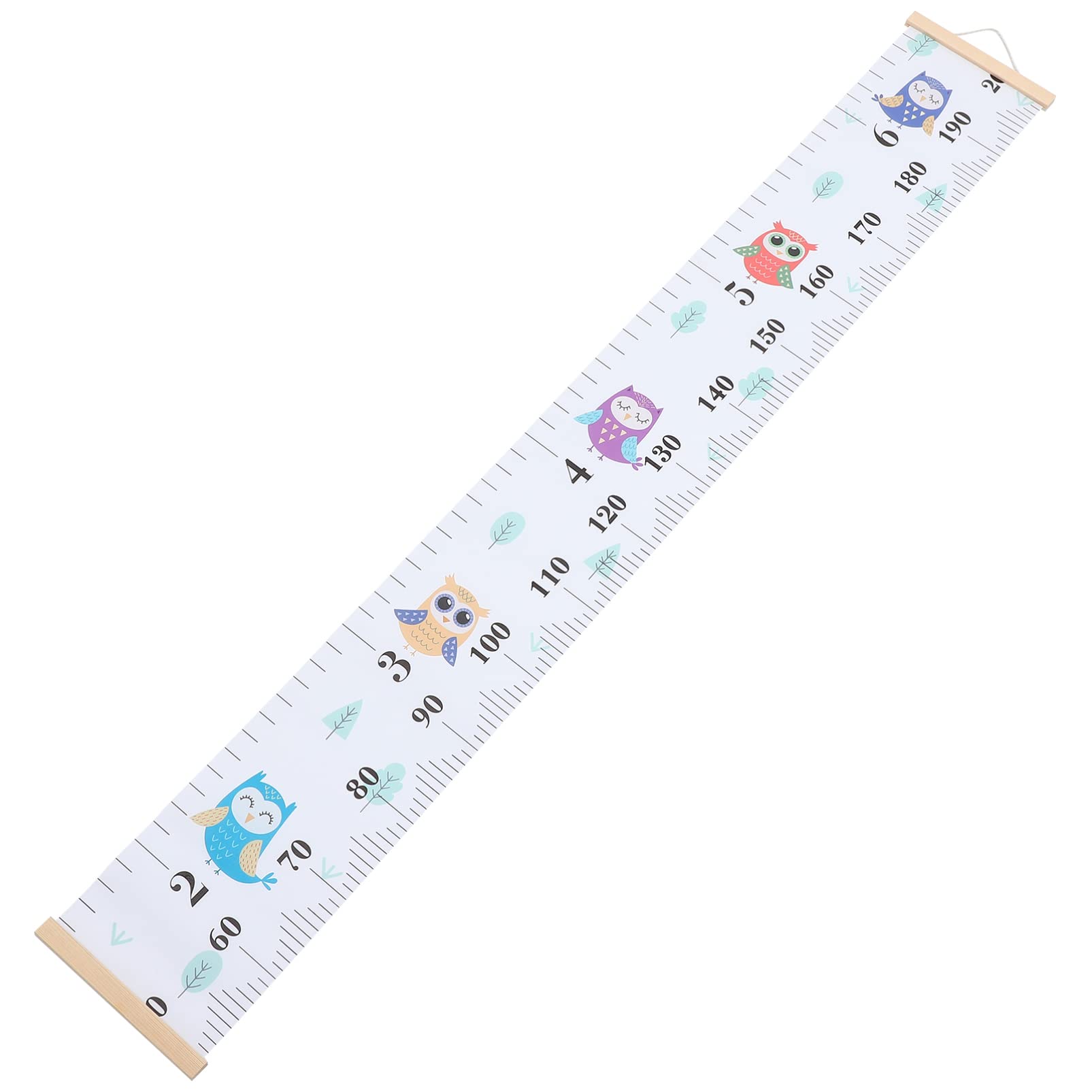 SUPVOX Hanging Wall Decor Room Decor Wall Decals Growth Height Chart Wall Hanging Measuring Ruler Cartoon Animal Cute Canvas Measurement for (owl, 20x150cm) Room Decor Wall Decals Cartoon Stickers