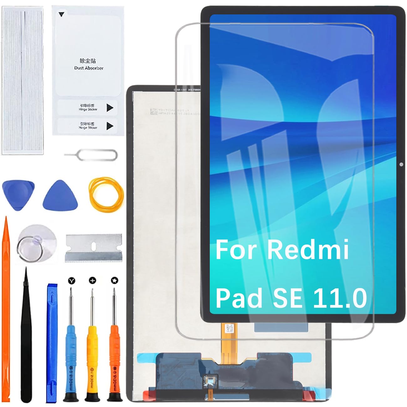 Écran d'affichage pour Xiaomi Redmi Pad SE 11" 23073RPBFG Écran LCD de rechange Kit de réparation (noir)