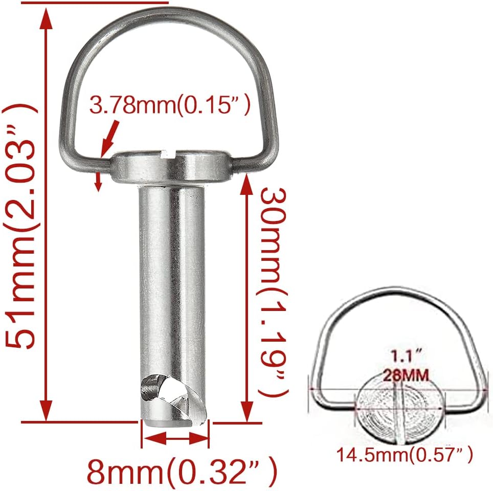 Harley Fasteners Hard Saddle Bags Mounting Pin Stud Bolts Compatible with Harley Davidson Touring Softail Road King Electra Glide FLHX FLHR FLHS All Years