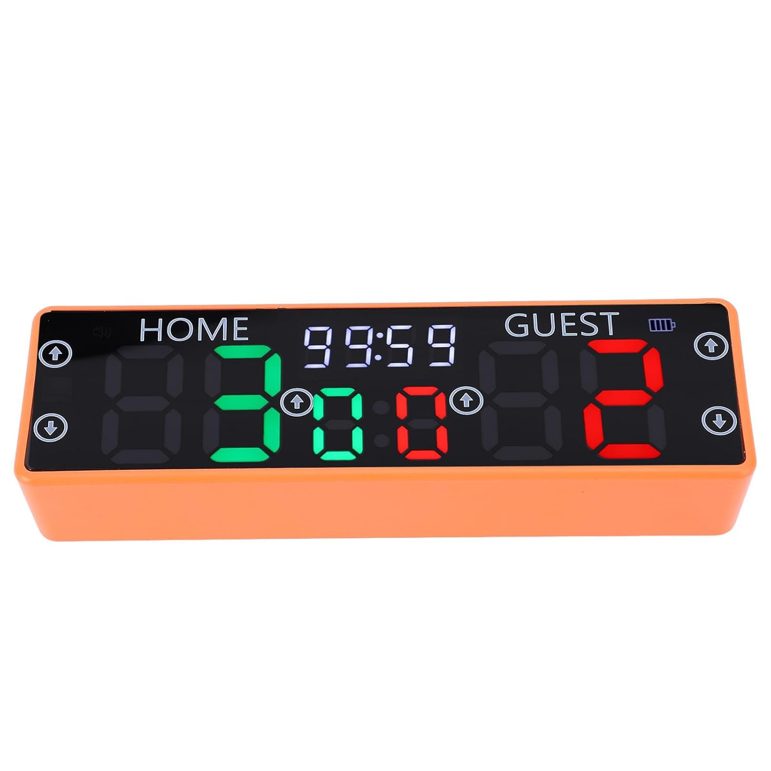 Electronic Scoreboard, 10 Digits Touch Screen Tabletop Score Counter for Chess Board Games, LED Buzzer, Sturdy ABS Structure, 0-99 Score Range, 0-9 Game Points, 3 Hour Charge