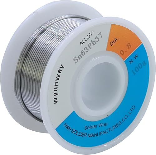 Miniatura 2 de Alambre de soldadura 6337 estañoplomo con núcleo de colofonia de fundente para soldadura eléctrica peso neto (0.031 in3.53 oz (0.22Lb))