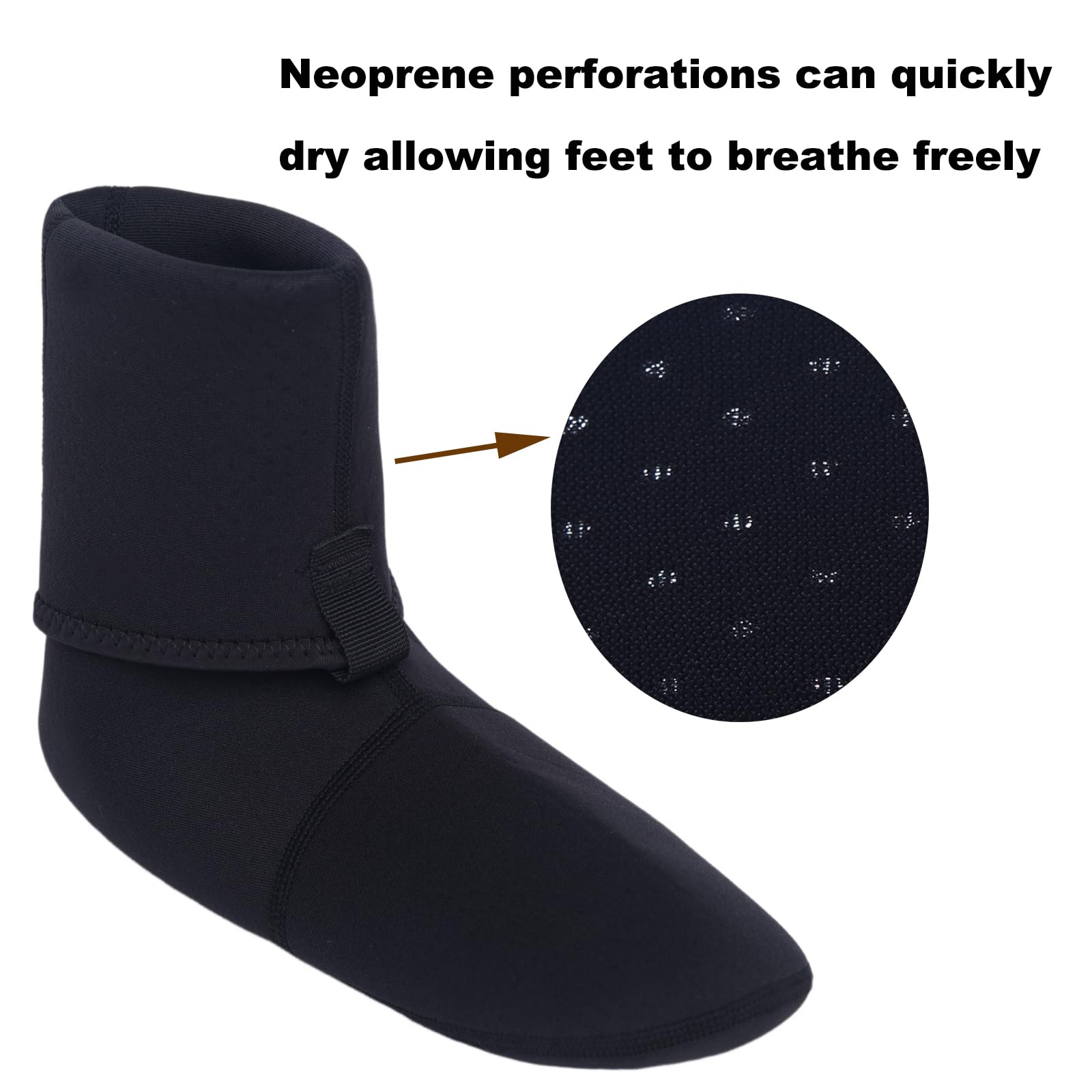Raprance Neoprene Wading calzini con perforat per la pesca a mosca, comodi calzini bagnati wading