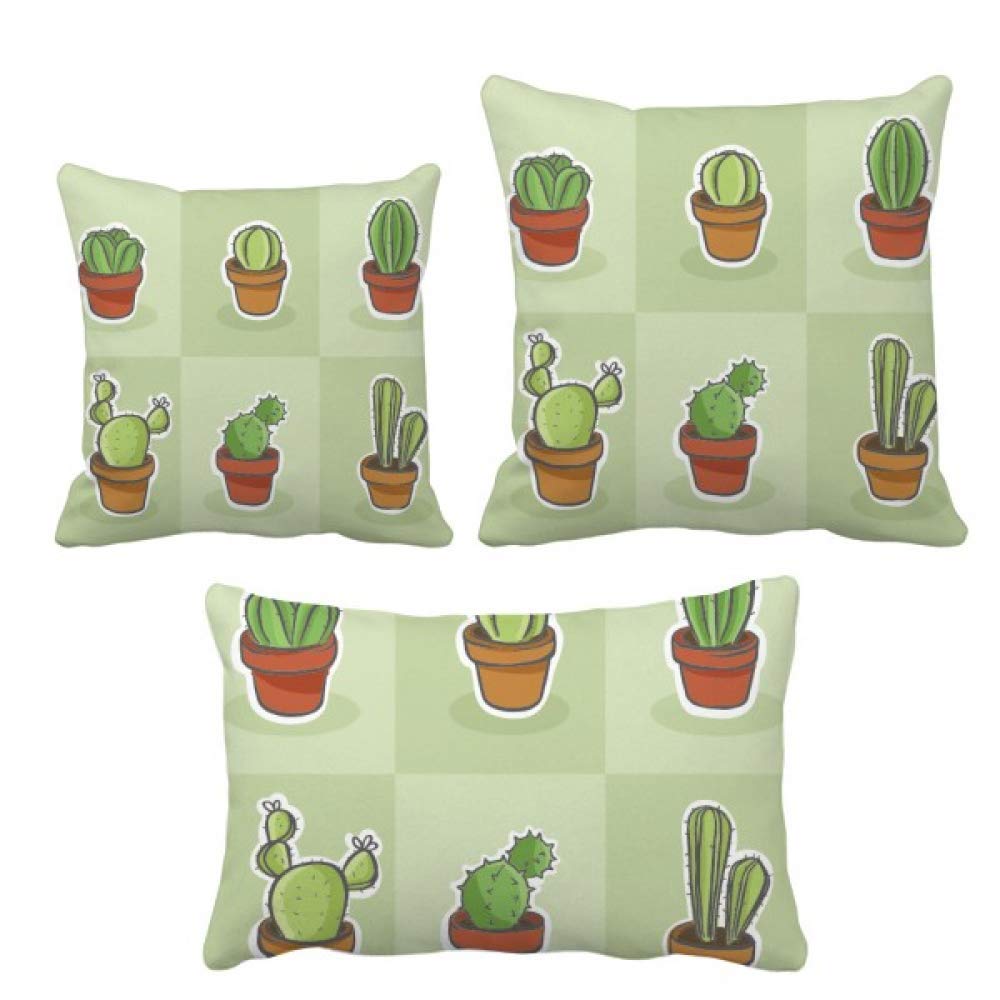 Housse de coussin cactus DIYthinker pour canapé et maison