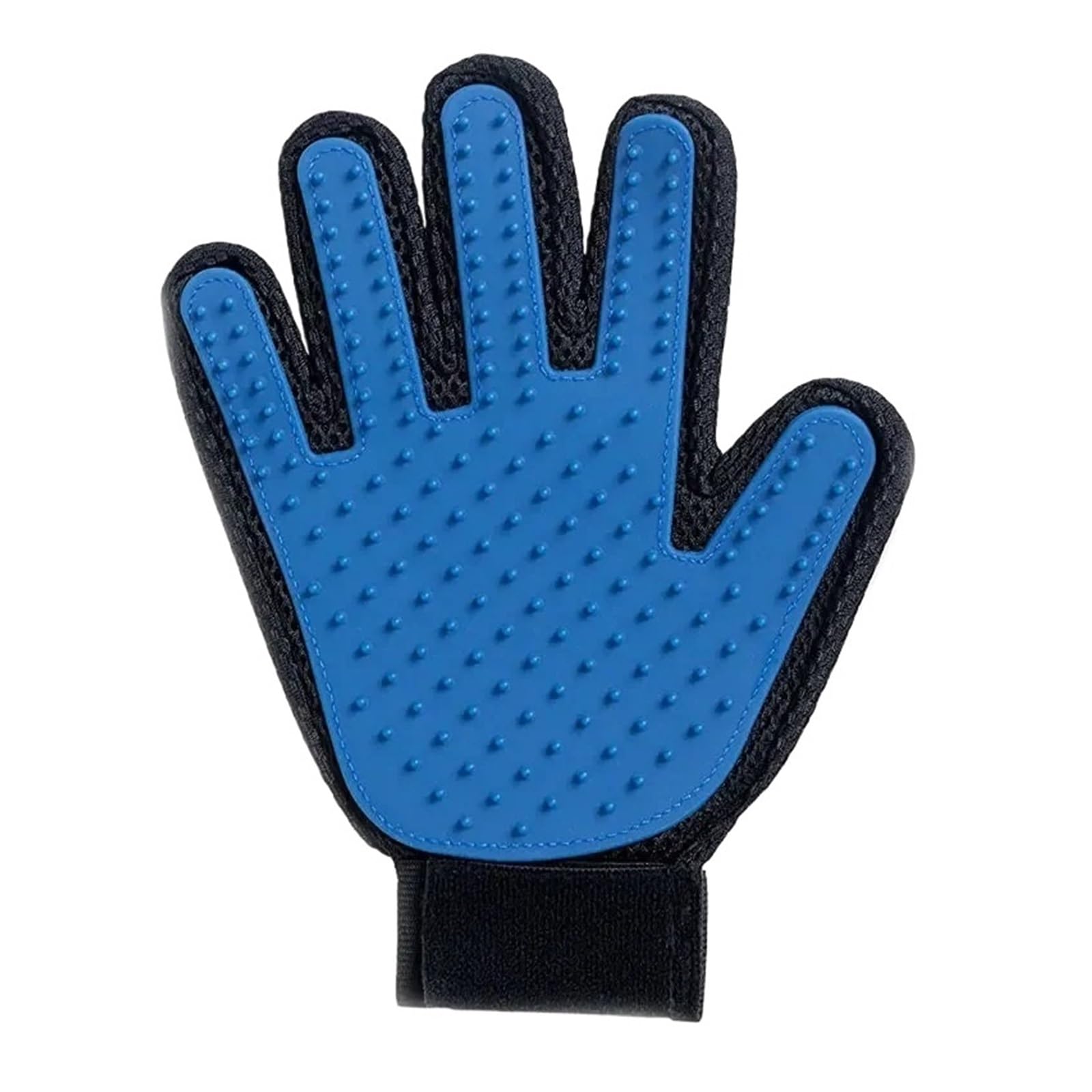 Gants de toilettage en silicone bleu pour le bain des chiens et chats