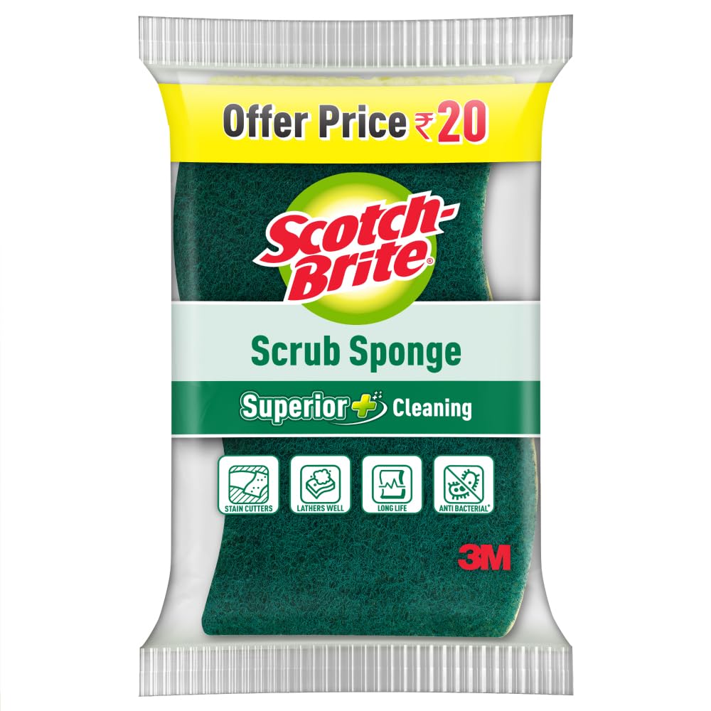 Scotch-Brite Scrub Sponge for Utensil Cleaning (Kitchen Scrubber with Sponge) (B0CBQBC8TF) Amazon Price History, Amazon Price Tracker