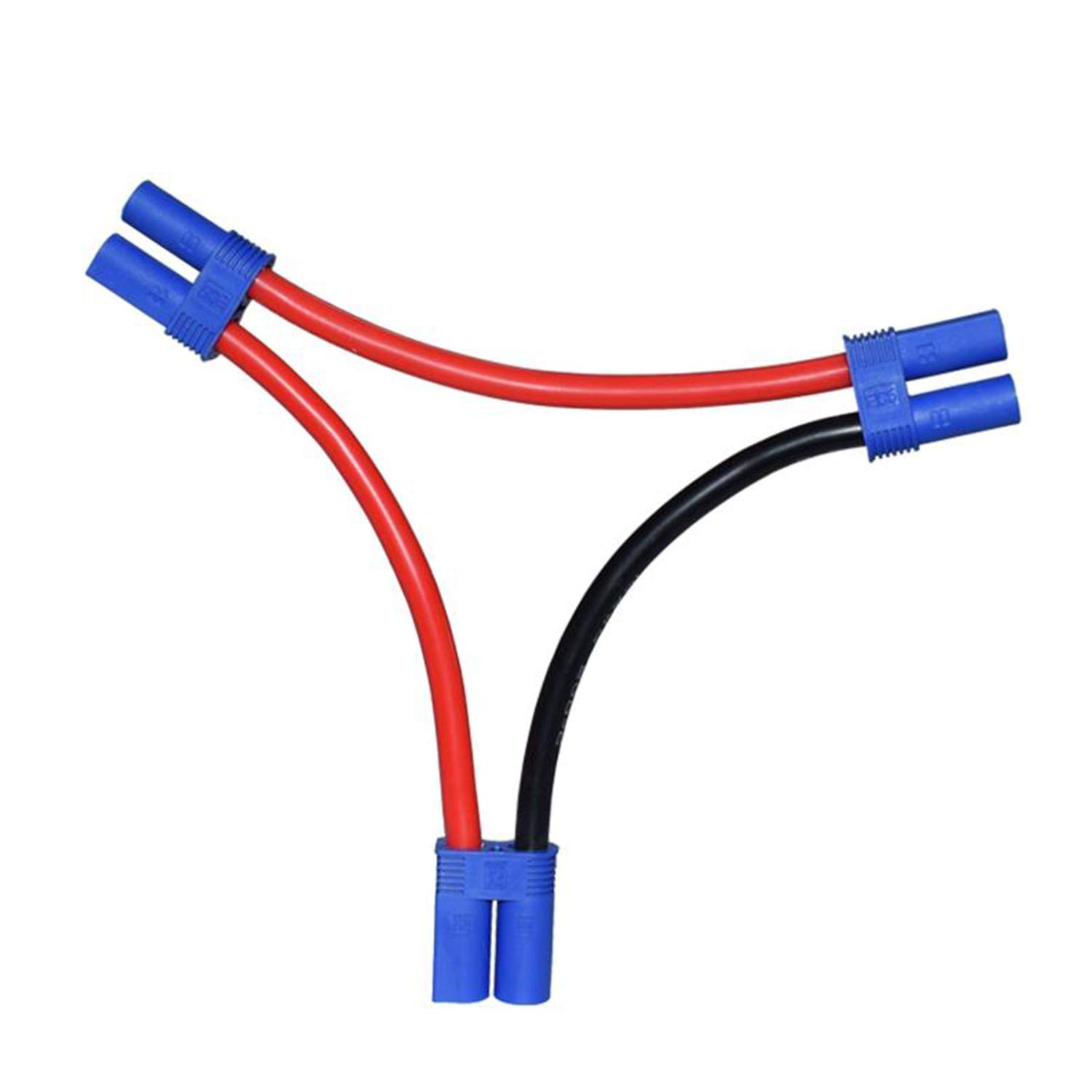 Cable EC5 10 AWG macho a doble hembra conector en T para baterías de radiocontrol 3