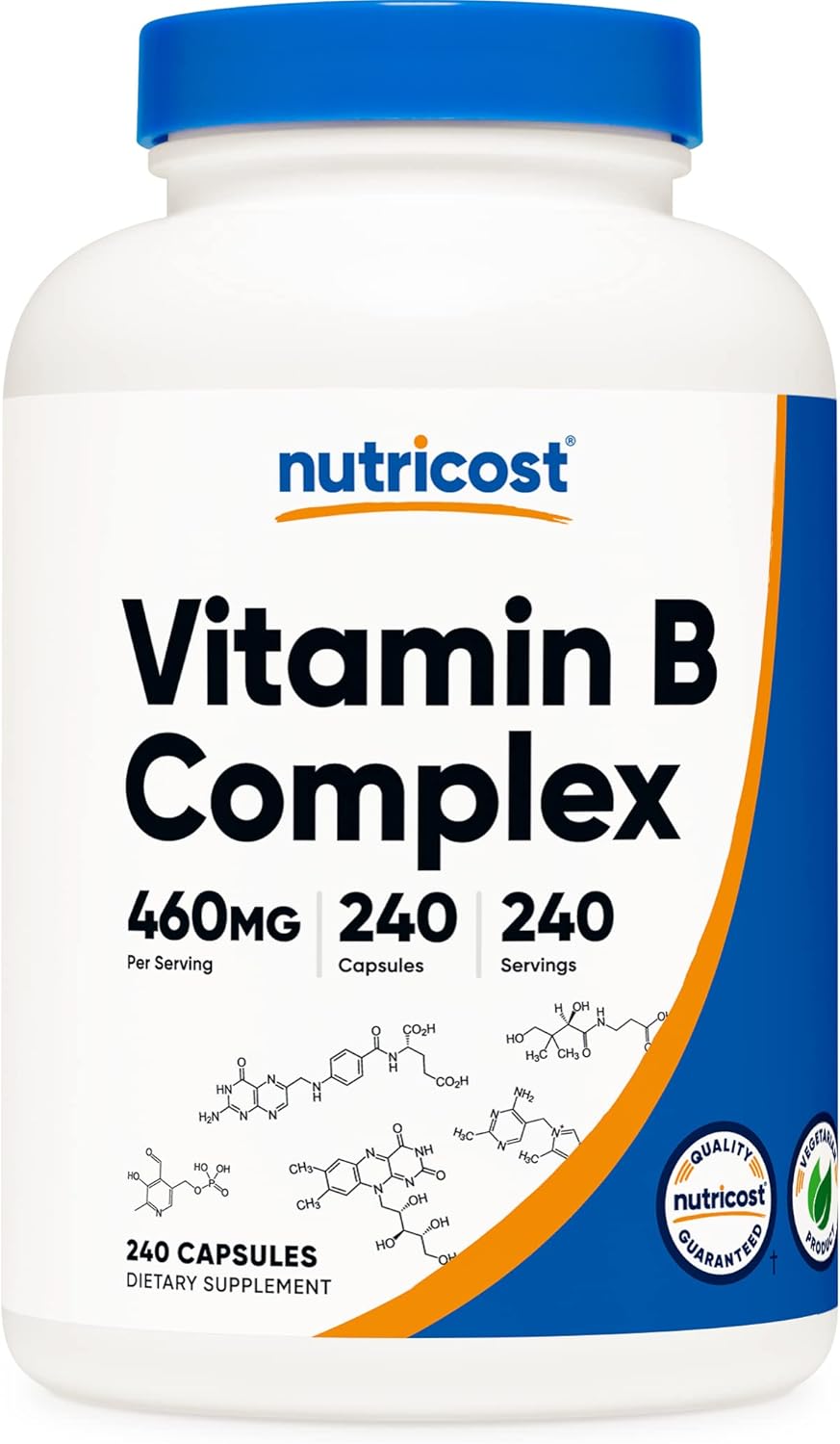 Nutricost Complejo de vitamina B de alta potencia 460 mg 240 cápsulas