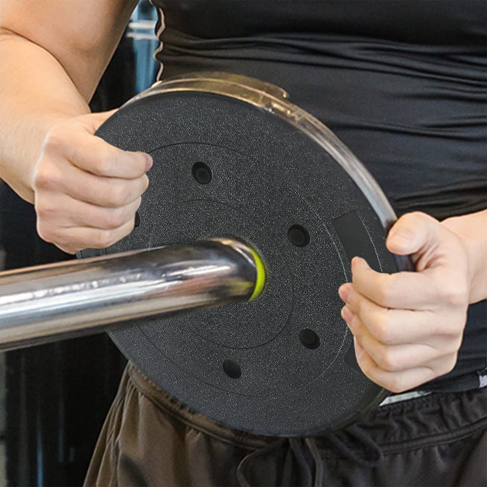 BAKAJI Set 2 Dischi per Bilanciere e Manubri Peso 20kg (10kg x 2) Cemento Foro 25mm, Rivestimento in Plastica Antigraffio, Professionali Palestra, Fitness, Riabilitazione, Esercizio Fisico Allenamento