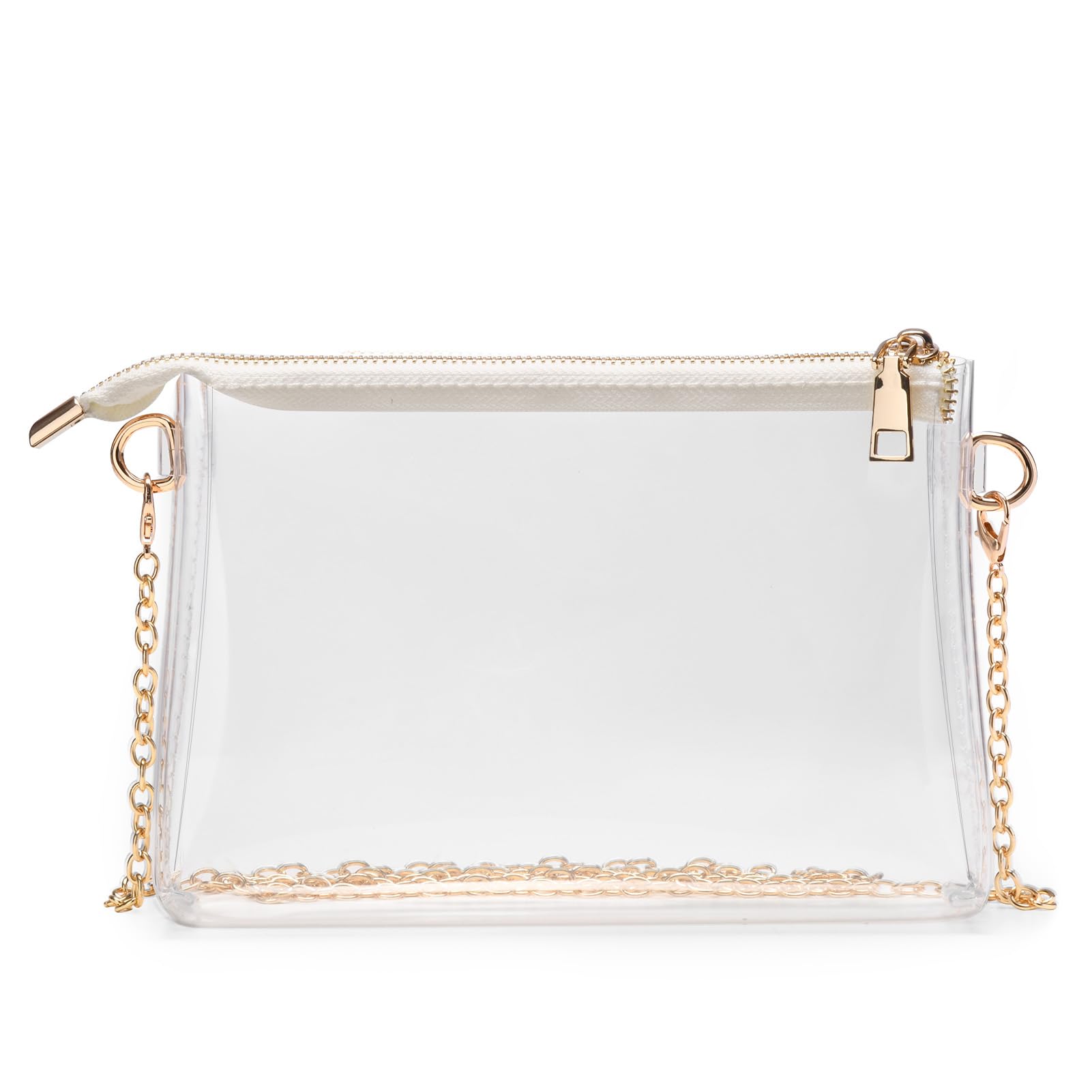 BS-VOG Sac à main transparent pour femme – Petit sac à bandoulière approuvé par les stades avec fermeture éclair, sac de stade transparent pour concerts, sports