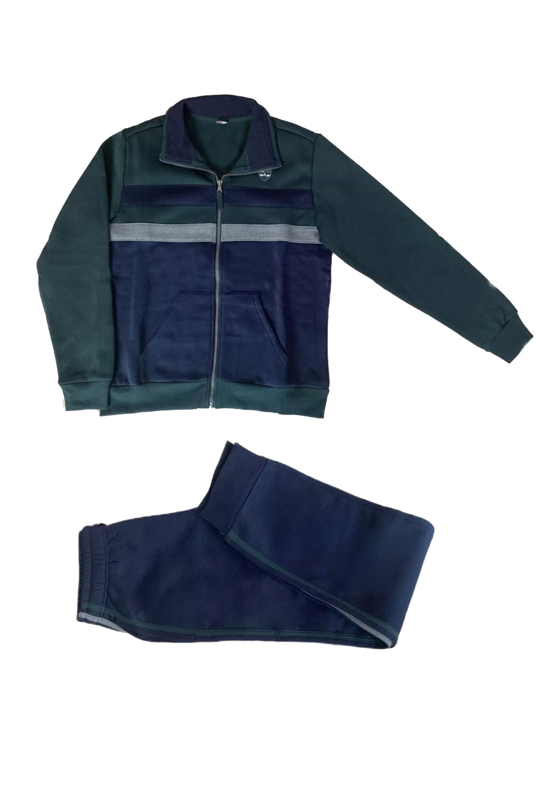 Leo Corsetteria Tuta uomo invernale felpata calda classica con zip cerniera tasche e pantaloni lunghi F.lli_Campagnolo 8Q77146-8Q77275