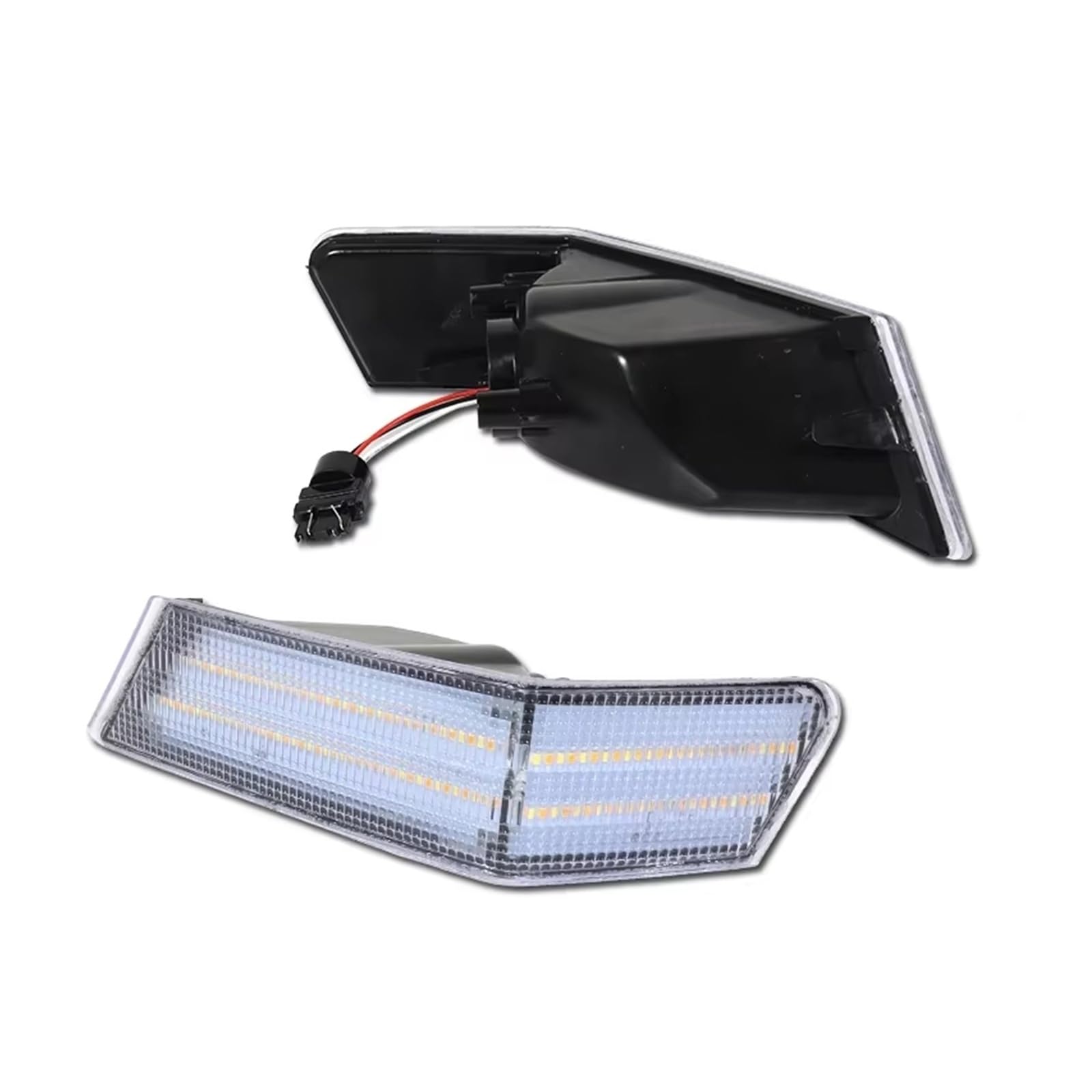 Intermitente Recambio Para Jeep Para Patriot 2007 2008-2017 2 Uds Coche Blanco Ámbar Dinámico LED Parachoques Delantero Esquina Luces Señal Giro