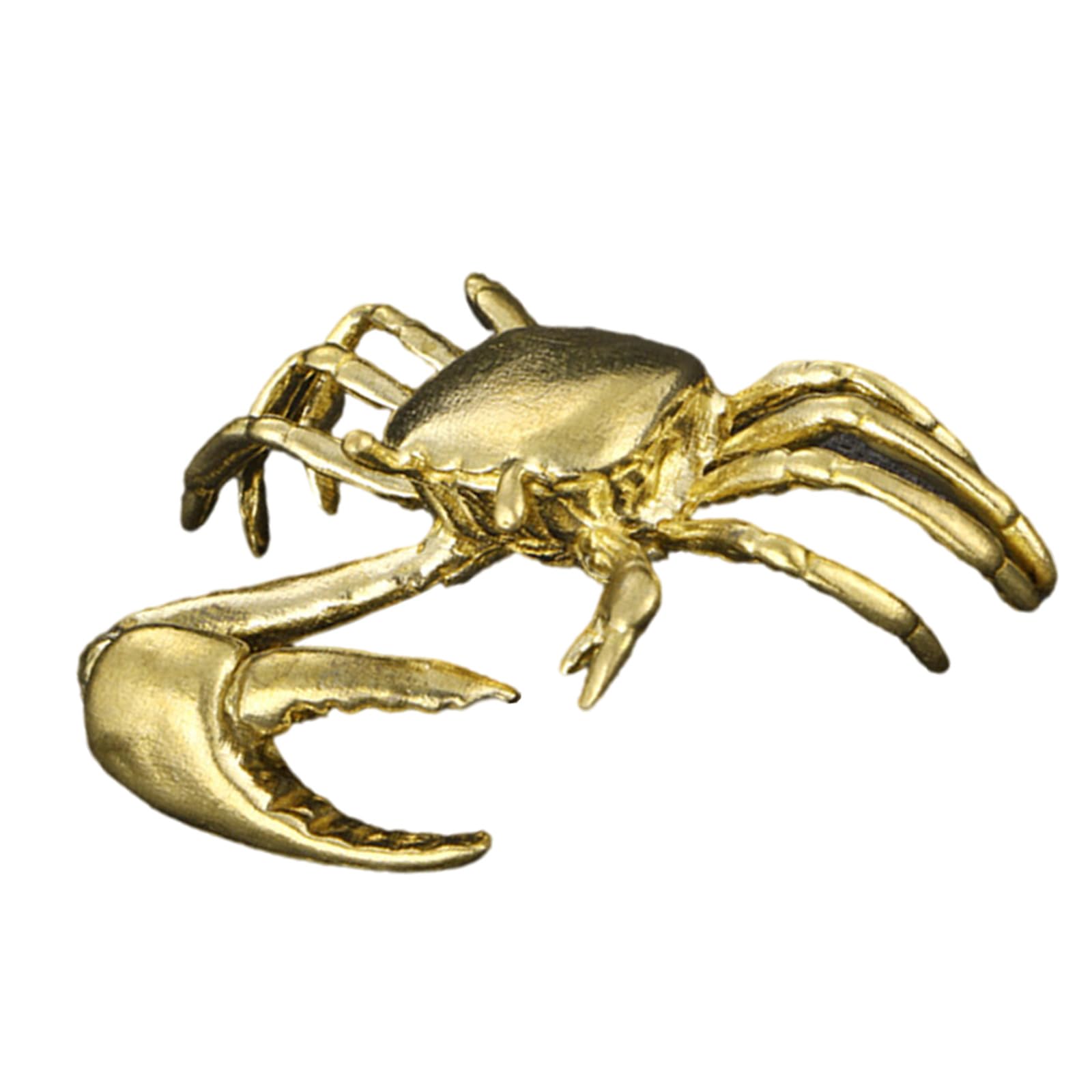 HDOYTXXM Brass Crabs Sculptures Retro Animal Figurines, Desktop Ornaments for Bookshelf, Mantel, Living Room Home Decor Accents Shelf Decor