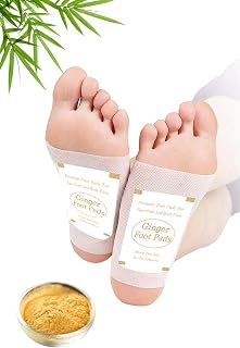 Foot Pads - 60Pads Pure Natural Ginger Powde Bamboo Vinegar Pads, Goodnight Foot Pads for Travel or Home Use
