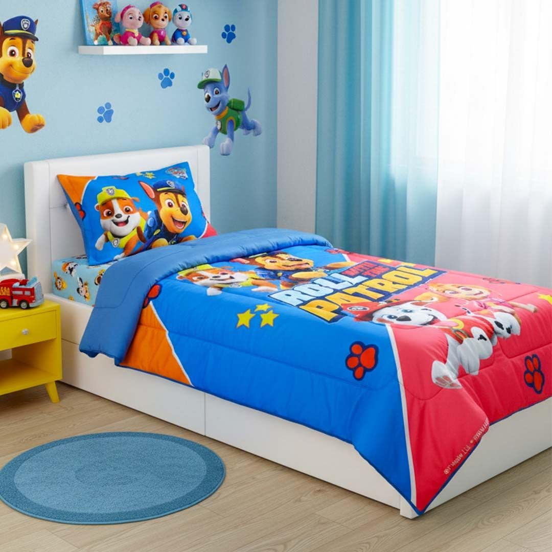 Athom Living Paw Patrol Themed Kids Comforter, Soft & Lightweight, Durable Bedding for Boys, Cozy & Vibrant Printed Bedspread, Machine Washable, Multicolor| 390 GSM, 135x220 cm 3