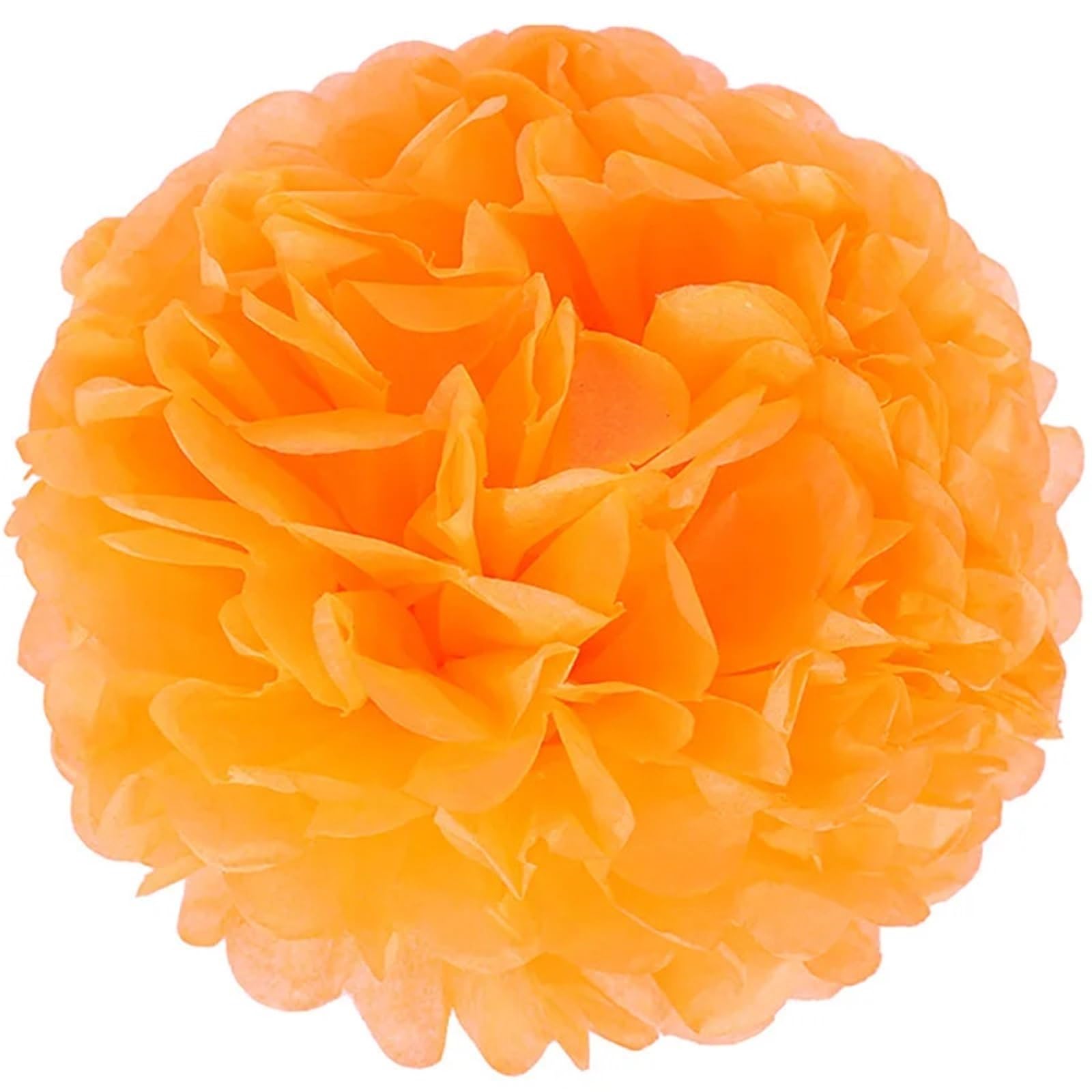Paper Pom Poms 1pc 10cm Pompon Tissue Paper Pom Poms Flower Balls for Wedding Room Decoration Color Hanging Flowers(Orange)