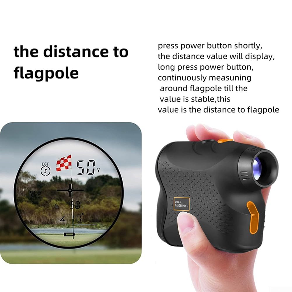 Télémètre de pour golf 500 m, télémètre numérique monoculaire de pour golf, mesure de distance, télémètre de chasse, pour chasse à l'arc avec mode plage et vitesse