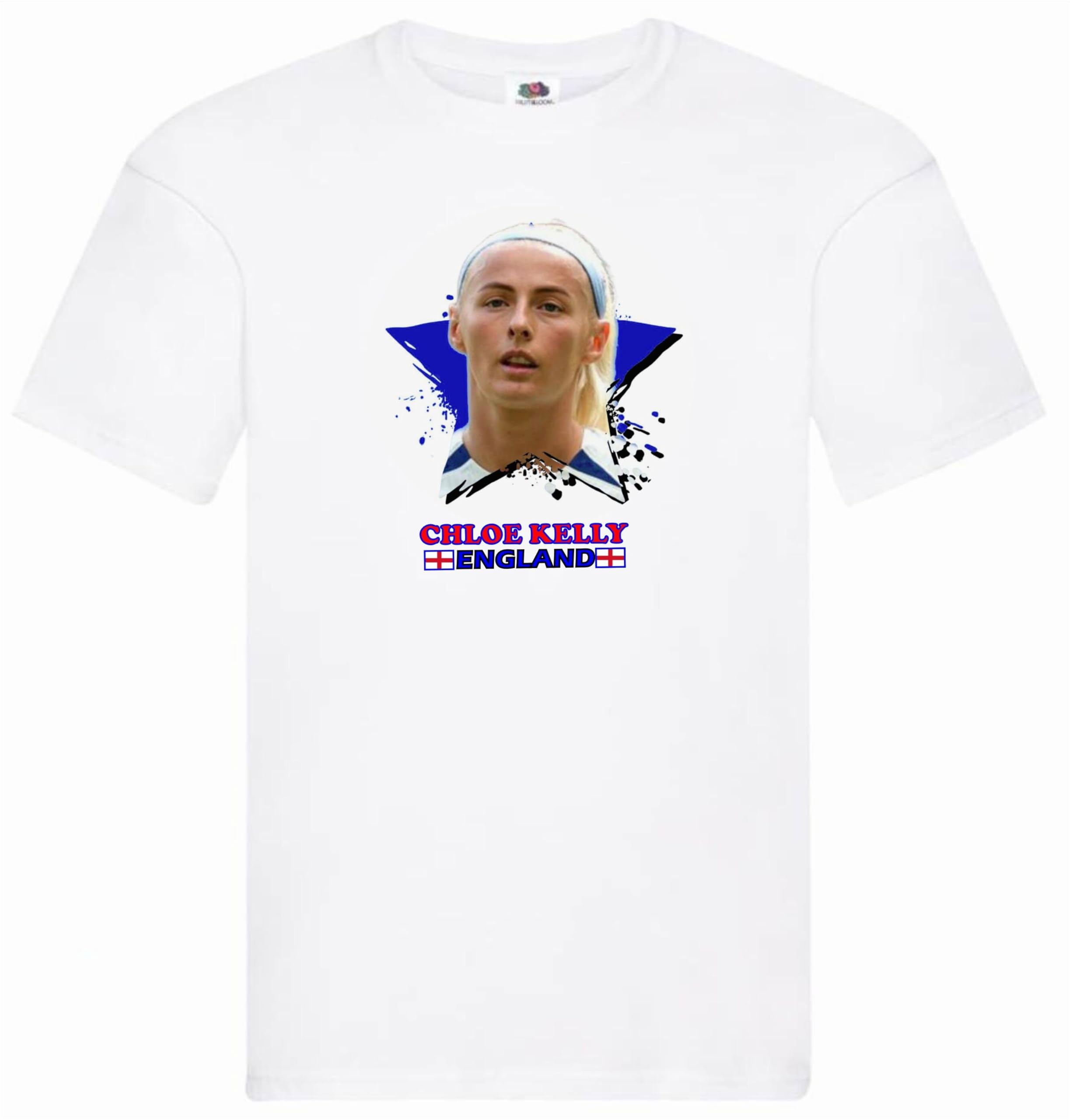 Lioness Chloe Kelly England Football Legend Lionessess T-Shirt (UK, Alpha, M, Regular, Regular, White)