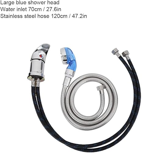 Miniatura 4 de Cabezal de ducha para grifo de lavabo, silla de cama de champú, válvula de mezcla de grifo de lavado, grifo de 27.6 in, manguera de 47.2 in para