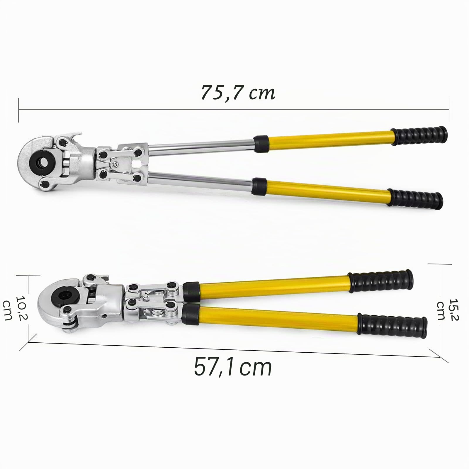 VEVOR Alicates para Prensar Tuberías 16-32 mm, Multicapa U16, U20, U25, U32, TH16, TH20, TH26, TH32 mm, Cabezal 360° Giratoria, 6T para Conexión de Tuberías de Cobre, de Plástico o de Aluminio
