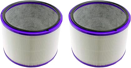 Nispira 2 in 1 HEPA Filter + Activated Carbon Filter Compatible with Dyson HP01, HP02, DP01 Pure Cool Link Desk & Pure Hot Cool Link Air Purifiers. Compared to Evo Filter Part 968125-03. 2 Packs