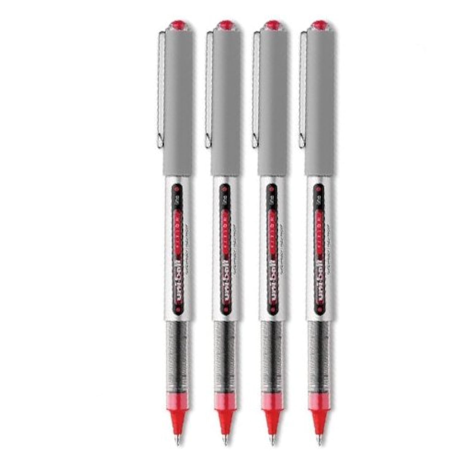 Uni-Ball Vision Stick 60139 Lot de 5 stylos roller à pointe fine Encre rouge