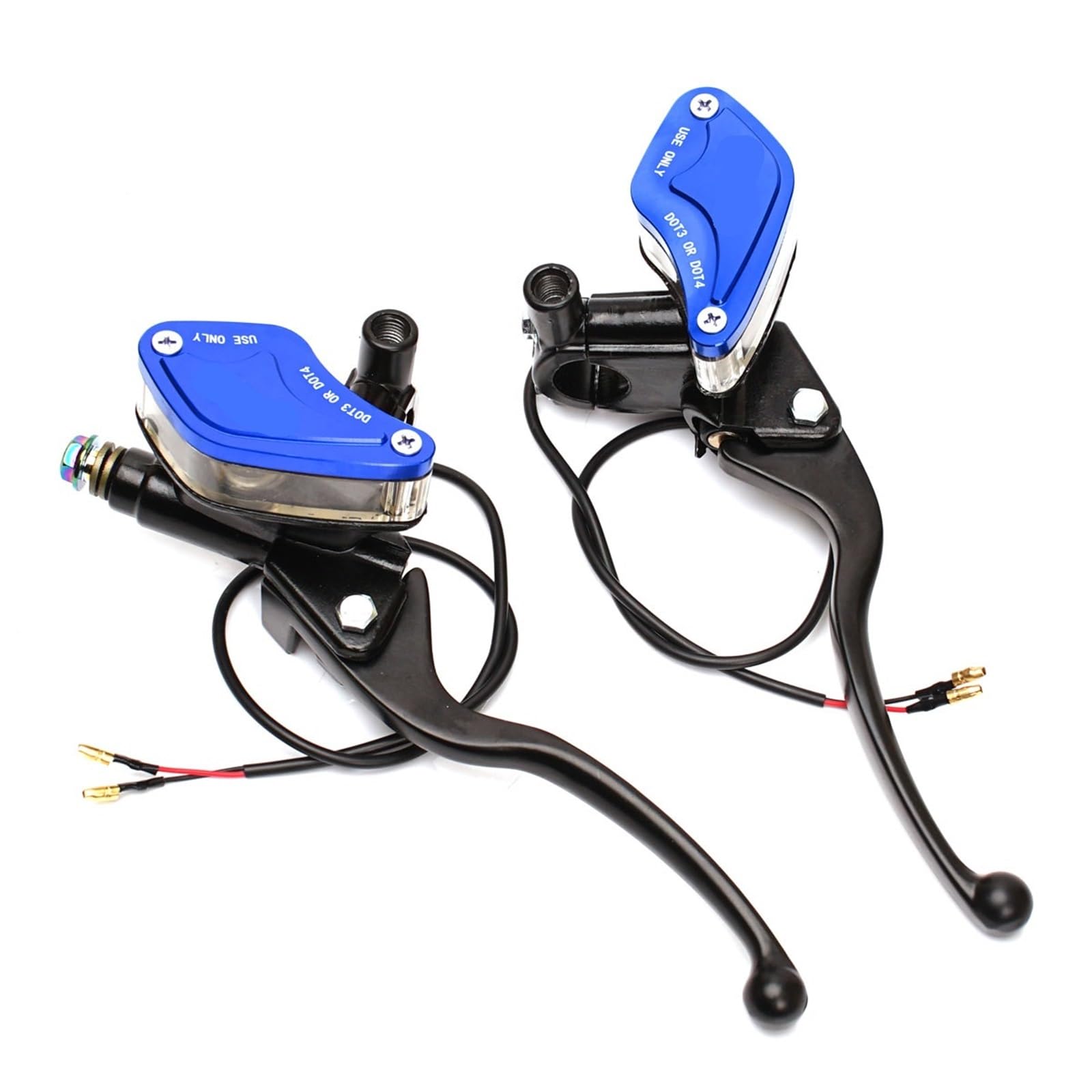 Hsyduhae Pair Blue Motorbike Brake Levers Fit For Yamaha For Kawasaki Motorcycle 22Mm Brake Pump Hydraulic Clutch Levers Handle(Pair Blue)