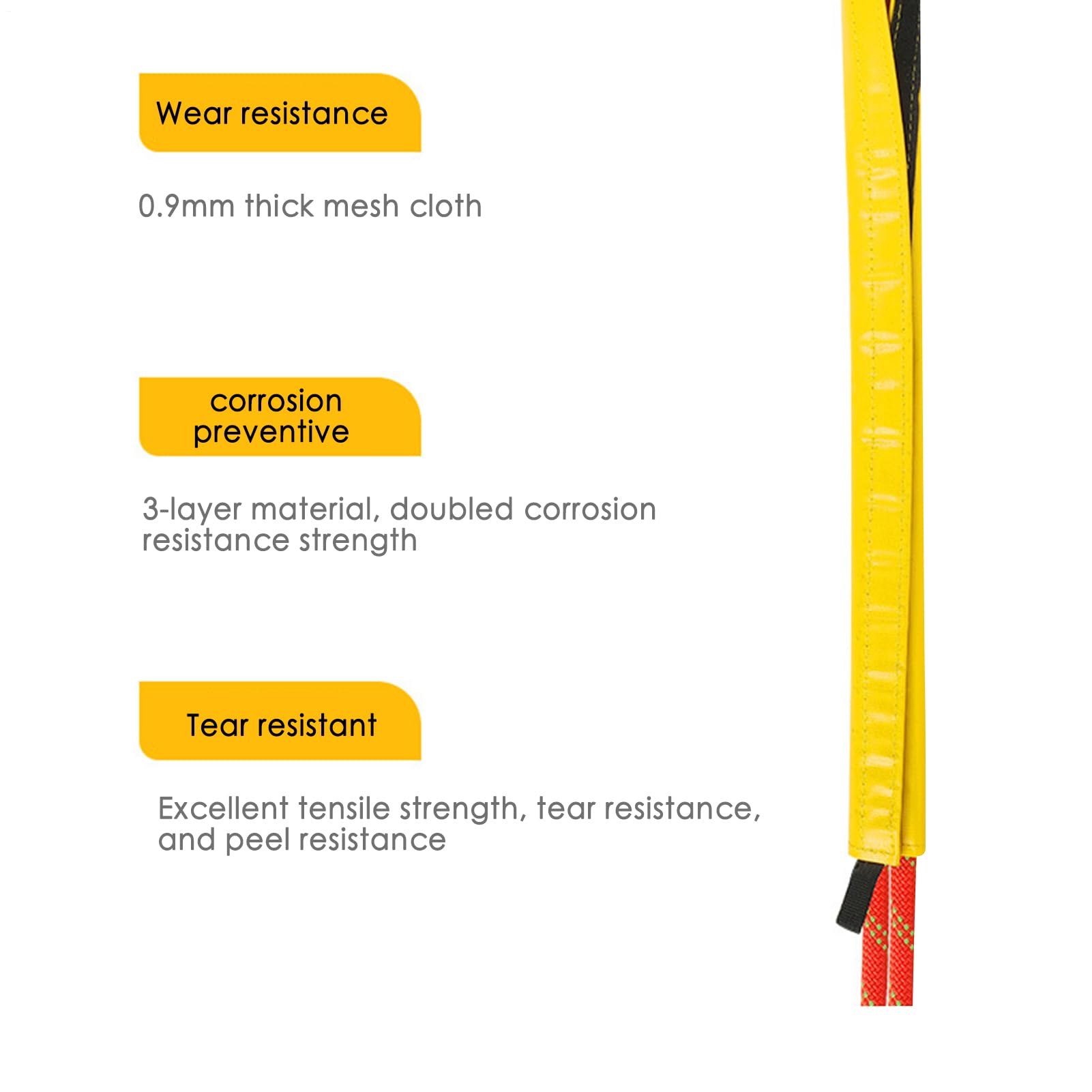 Genérico Manga Protector De Cuerda PVC Anti Desgaste para Arborista Rescate Montañismo