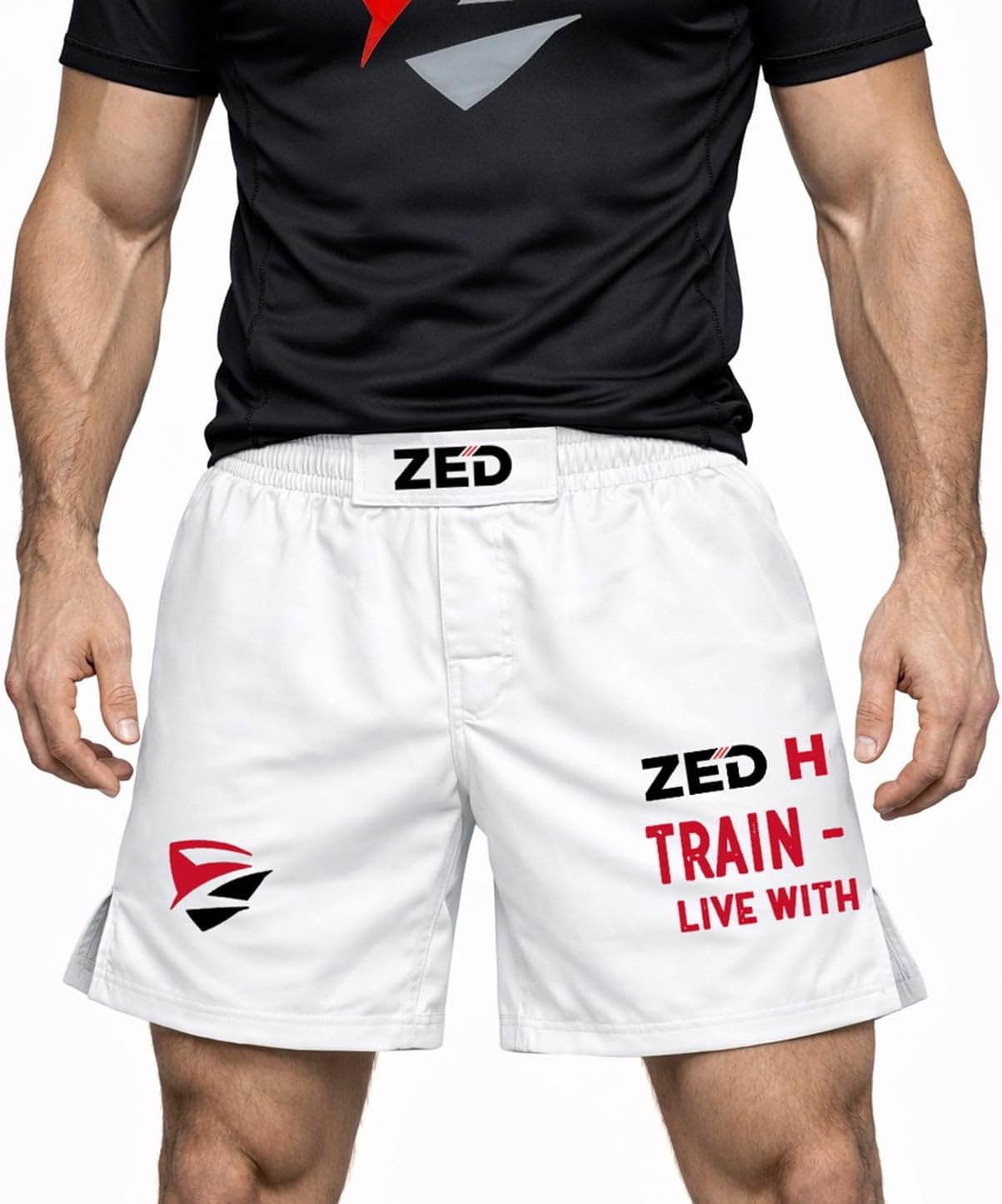 No-Gi BJJ MMA Fight Shorts – Adult Training & Grappling Shorts, Quick-Dry Polyester for Brazilian Jiu-Jitsu