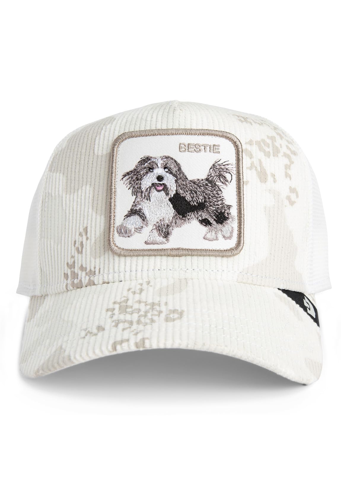 Goorin Bros. Bestie Camo Trucker CapBros. Women/Men/Snapback - Cap Baseball mesh Snapback, with Peak, Peak All-Season Spring Summer Autumn Winter - One Size White