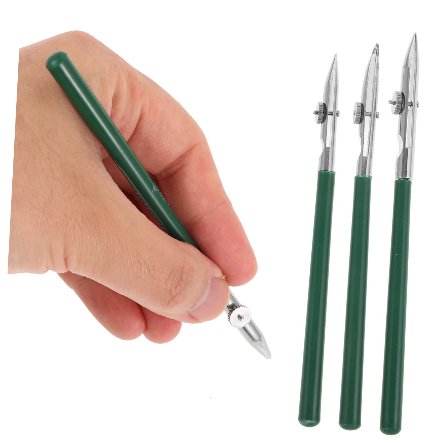 NUOBESTY 4 Sätze Linearer Entenschnabelstift Whiteboard-marker Bleistifte Maskierung Zeichenstifte Malstifte Textmarker Tinte Wieder Auffüllbar Planke Pastell Gel Green Rohgummi Aus Metall