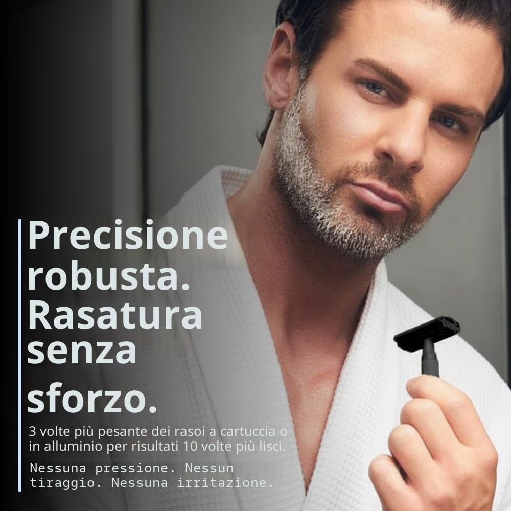 Rockwell rasoio di sicurezza 6S black in acciaio inox
