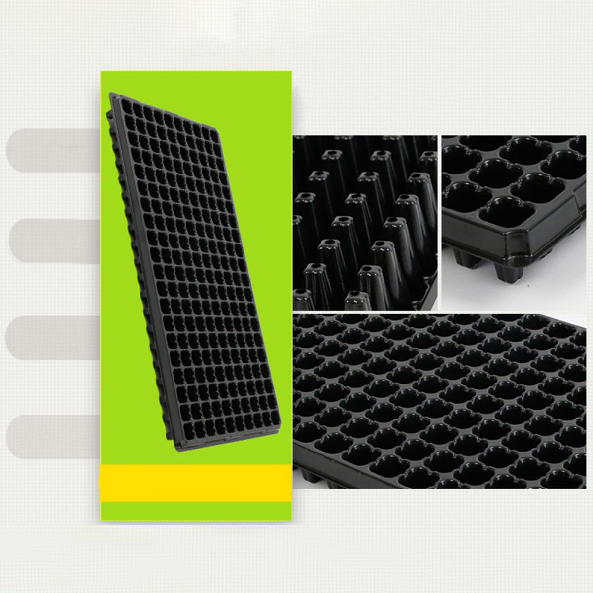 Plateau de Culture en PVC Noir 50 Cellules, Lot de 5 pour Semis