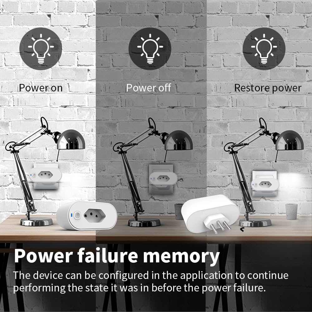 WiFi Smart Plug Outlet Compatible with Alexa Automate APP Voice Control Timer Voltage Measurement Function No Hub Required — view 4