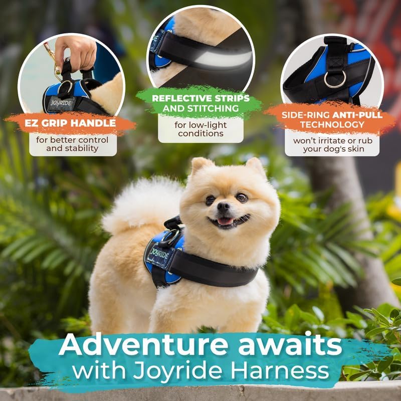 Miniatura 4 de Joyride Harness 2.0 - Arnés original para perro sin tirones, sin estrangulamiento, a prueba de escapes, reflectante, 3 clips para correa, chaleco