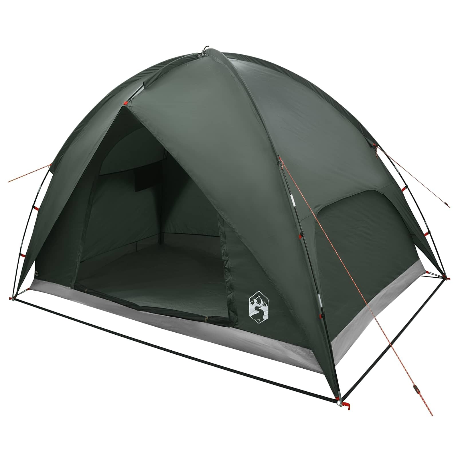 Tenda da Campeggio 4 Persona Verde Militare 245x245x149 cm Poliestere 185T