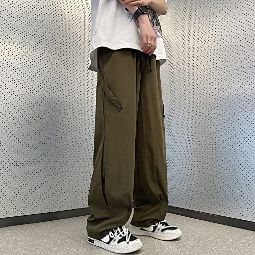 Goth Cargo Pants for Men Y2K Streetwear Casual High Waist Wide Leg Harajuku Hip Hop Dance Joggers Pant4