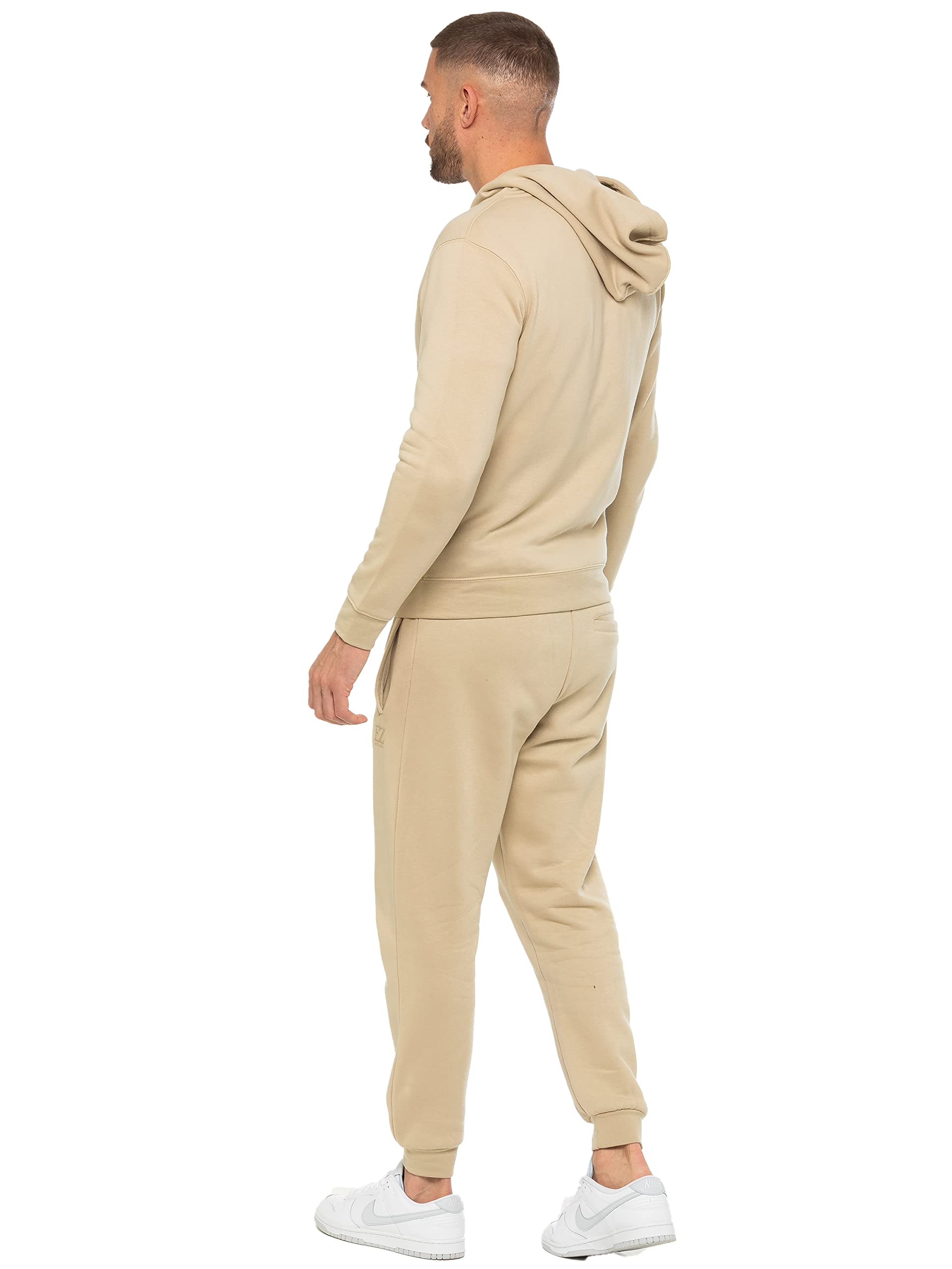 989Zé ENZO Męski zestaw dresowy z długim rękawem Essential Casual Zip Up bluza z kapturem i spodnie dresowe z mankietami joggery