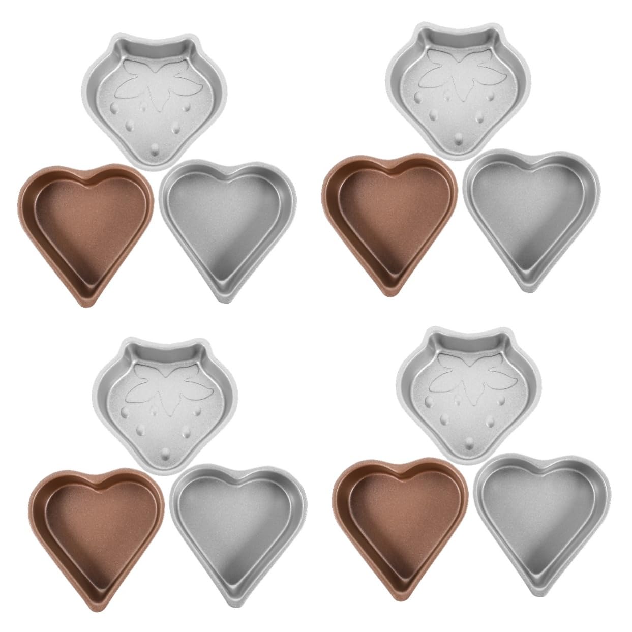 Amosfun 12 Piezas Mini Molde Para Pasteles Moldes Para Hornear Tarta De Queso Tostador Bandeja Para Hornear Moldes De Pudín De Cocina Taza Para Hornear De Metal Herramienta Para Hacer