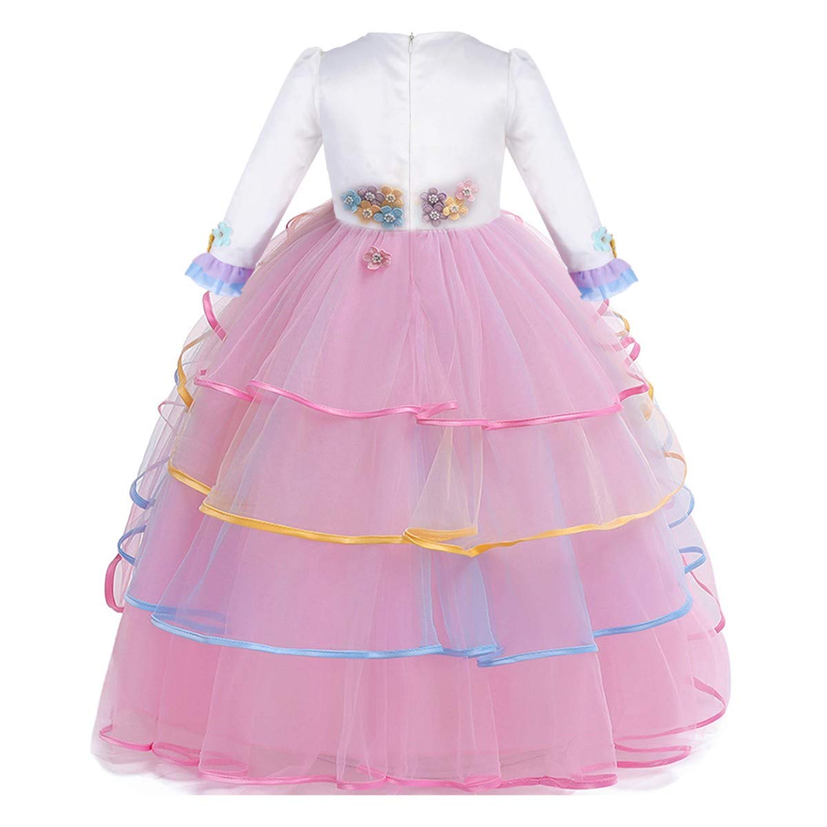 Einhorn-Kostüm für Mädchen, Festzug, Prinzessin, Partykleid, Hochzeit, Geburtstag, Halloween, Karneval, langes Maxikleid mit Stirnband